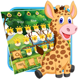 keyboard.theme.baby.giraffe.cute.forest