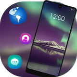 theme.colorful.aurora.fantasy.lake.night.sky.wallpaper.launcher