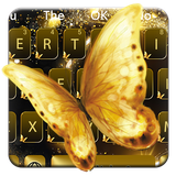 keyboard.theme.golden.glitter.shiny.butterfly