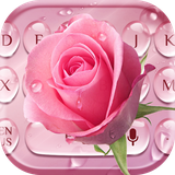 keyboard.theme.pink.rose.water.drop
