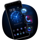 theme.high.tech.business.time.black.tech.clock.cool.launcher.wallpaper
