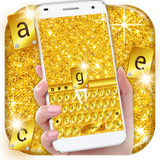 sparkle.gold.glitter.keyboard.theme