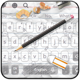 keyboard.theme.pencil.doodle.white.simple