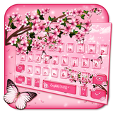 keyboard.theme.cherry.blossom.flower.pink
