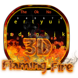 red.fire.burning.flame3d.keyboard.theme