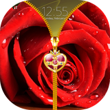 aqua.rose.zipper.lock.screen