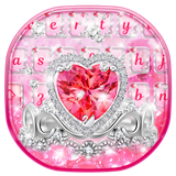 keyboard.theme.pink.diamond.princess.luxurious