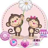 monkey.sweet.pink.cute.kawaii