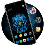 theme.flower.plant.rose.blooming.blue.dark.exquisite.paint.wallpaper