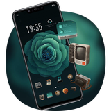 theme.flower.plant.rose.mi.a2.classic.black.wallpaper