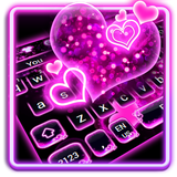 keyboard.theme.sparkling.neon.hearts