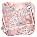 keyboard.theme.rose.gold.cute.minnie