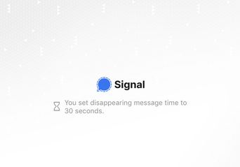 حذف خودکار پیام‌ها در سیگنال