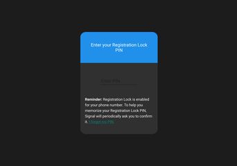 فعال‌سازی رمز دسترسی در سیگنال