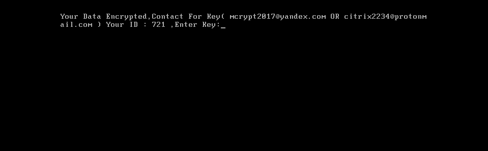 پیام باج‌افزار مامبا