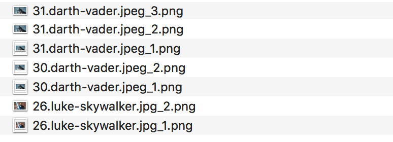فایل‌های ایجاد شده توسط قابلیت ریز عکس سیستم عامل مک