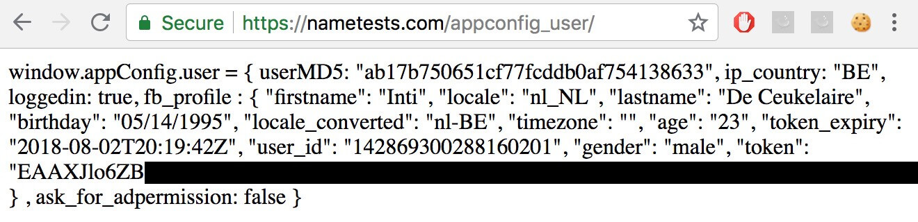 نشت اطلاعات فیسبوک از طریق اپلیکیشن‌های nametests.com