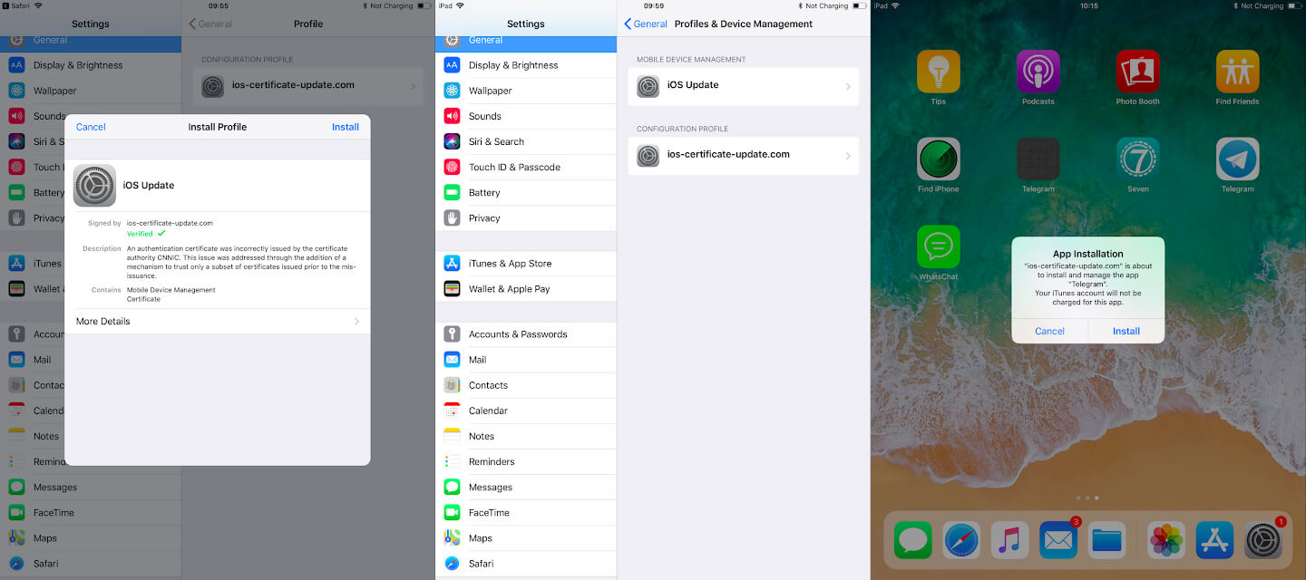 نصب برنامه‌های جعلی