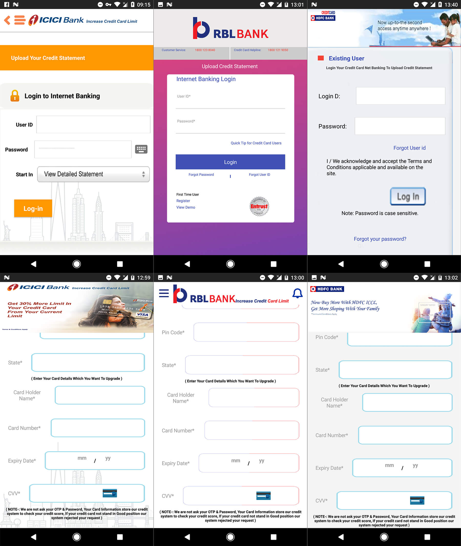 فرم‌های فیشینگ کلاهبرداران برای سرقت اطلاعات کارت‌های اعتباری‌ و بانکی
