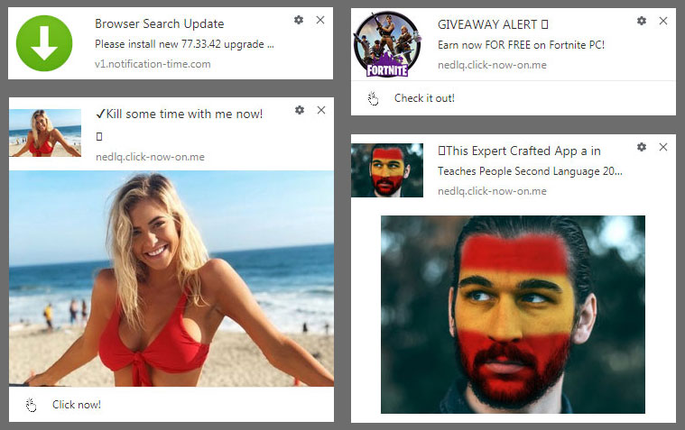 نمونه نوتیفیکیشن‌های مزاحم و مخرب