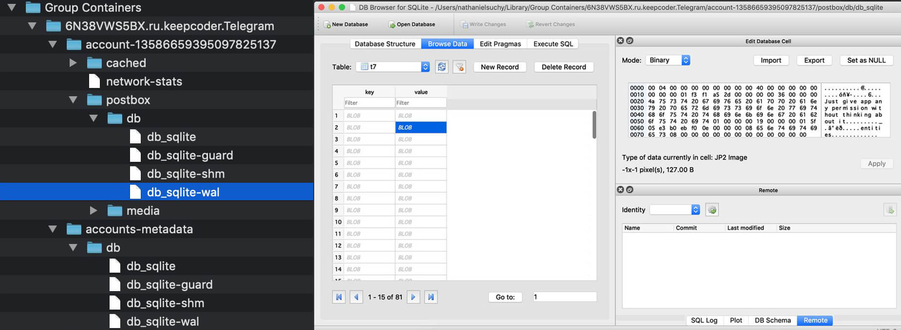 ذخیره‌سازی اطلاعات در پیام‌رسان تلگرام نسخه دسکتاپ به‌صورت متن عادی