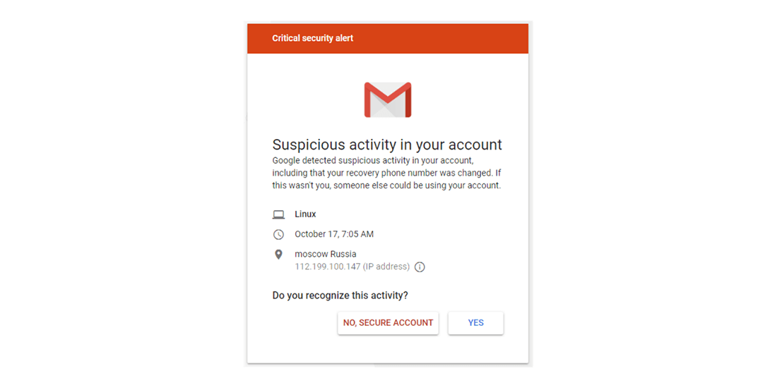 هشدارهای جعلی در ایمیل‌های فیشینگ