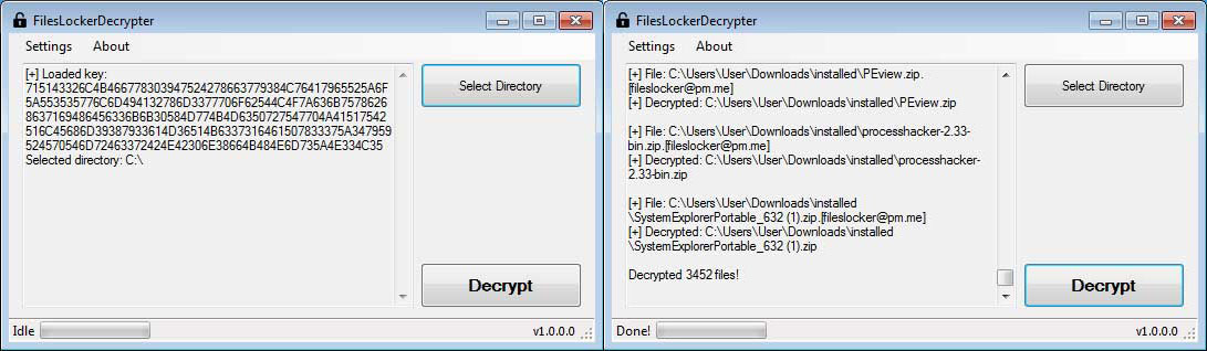 رمزگشایی باج‌افزار FilesLocker